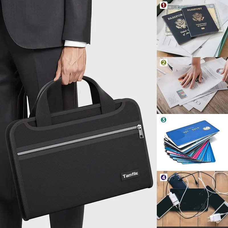 FolderMAX™ | MALETA ORGANIZADORA DE DOCUMENTOS ★ Resistente al fuego y a la humedad