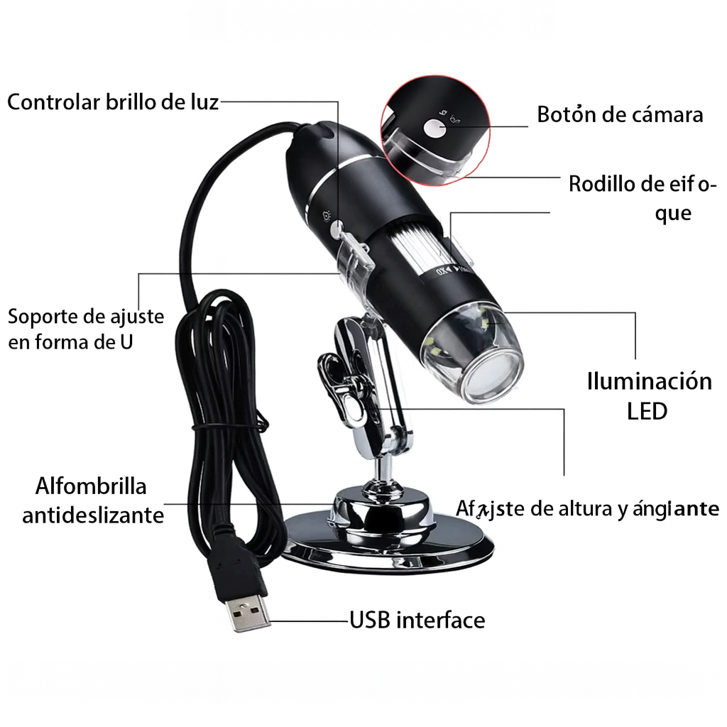 MicroVision™ Microscopio Digital Electrónico USB