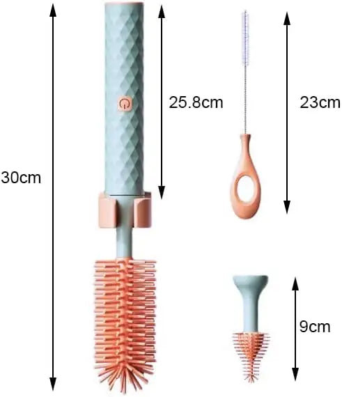 BottleBrush™ | KIT LIMPIADOR ELÉCTRICO RECARGABLE ★ Para Teteros, Botellas y más...