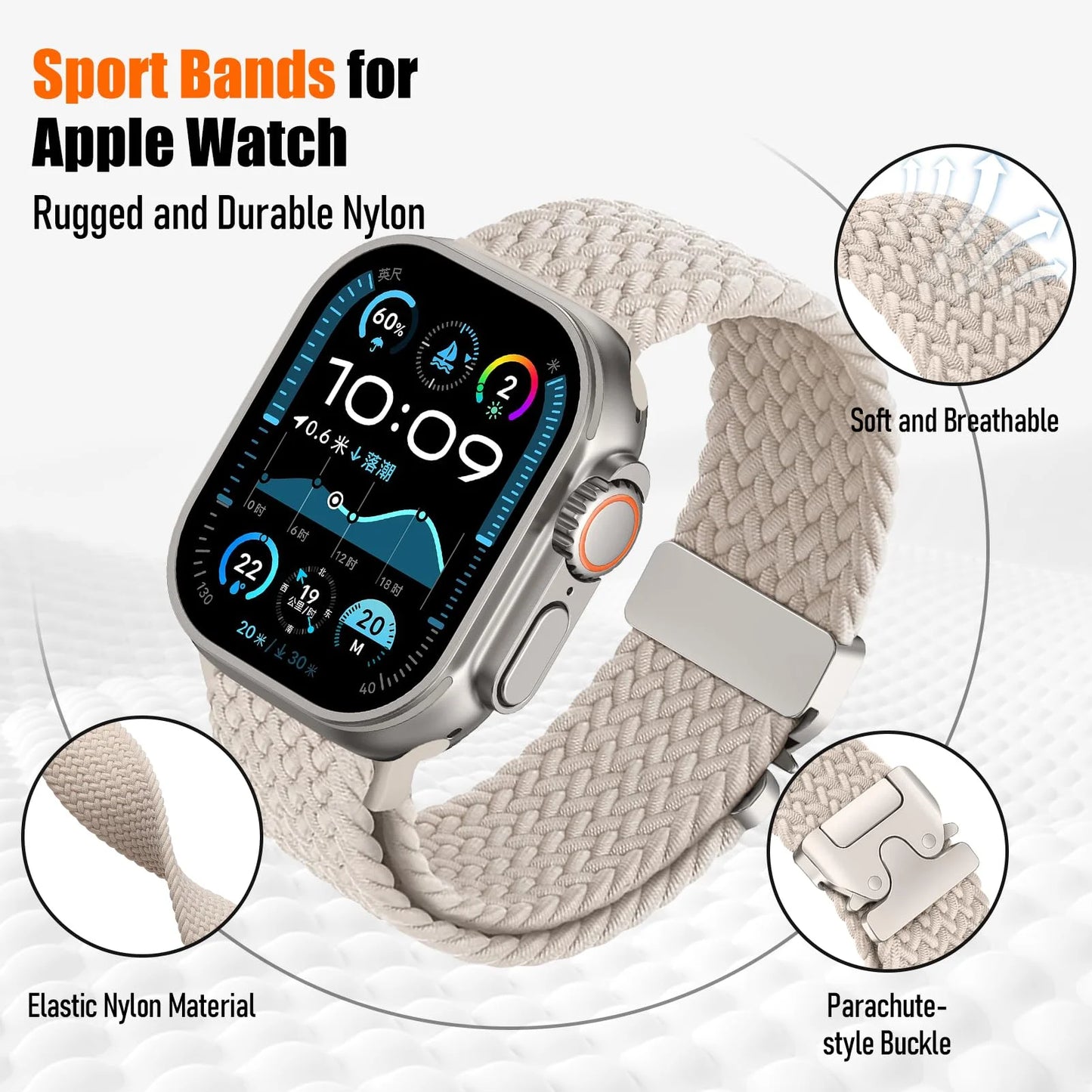 LiftBand™ | CORREA DE NAILON TRENZADA PARA RELOJ INTELIGENTE ★ X2 piezas