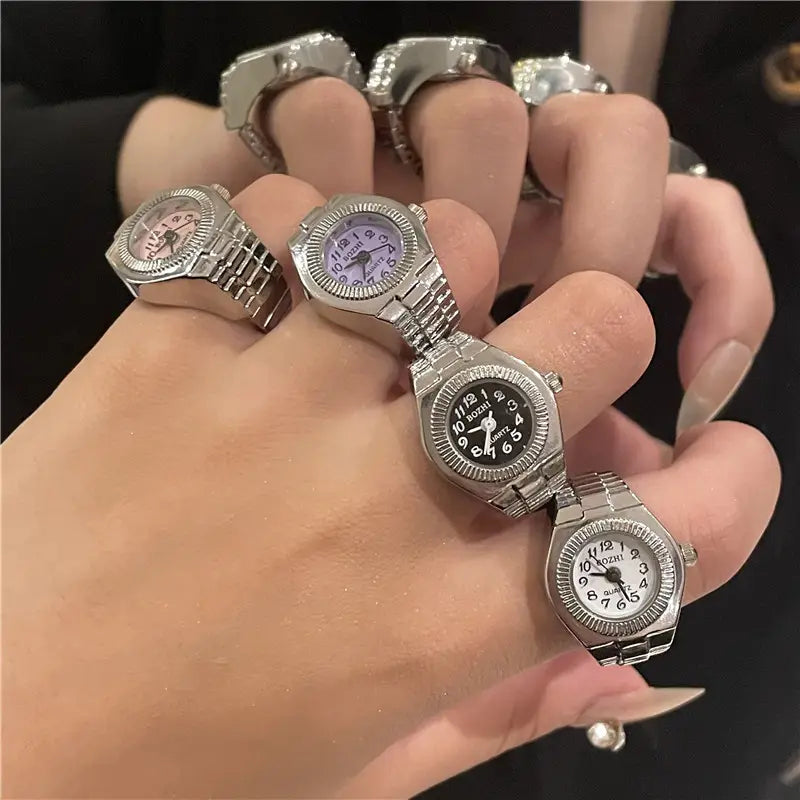 ANILLO UNISEX CON MINI RELOJ INTEGRADO® Elegante diseño vintage