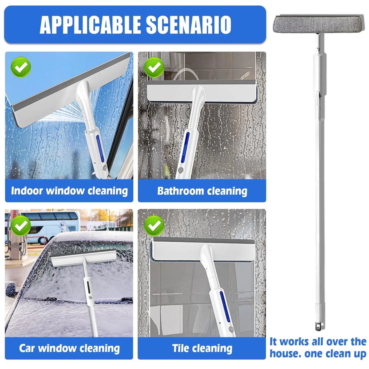 LIMPIA VIDRIOS MULTIFUNCIONAL 3 EN 1 CON SPRAY ★ CrystalClear™