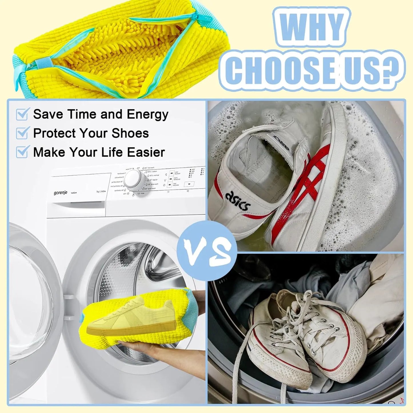 BOLSA PROTECTORA PARA LAVAR ZAPATOS ★ ProtectBAG® Mantiene tus zapatos limpios y en perfecto estado