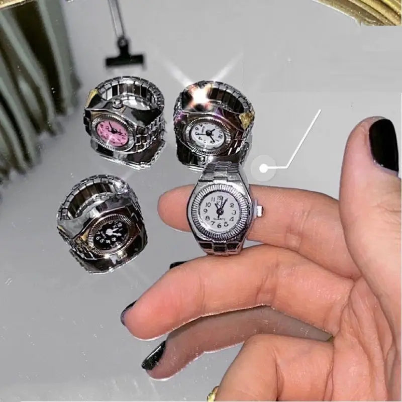 ANILLO UNISEX CON MINI RELOJ INTEGRADO® Elegante diseño vintage