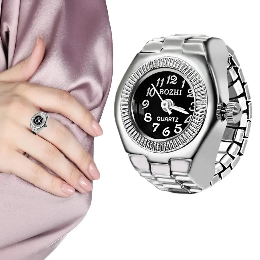 ANILLO UNISEX CON MINI RELOJ INTEGRADO® Elegante diseño vintage