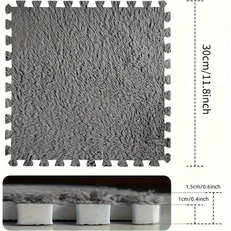 CozyPuzzle™ | ALFOMBRILLA MODULAR ROMPECABEZAS X10 PIEZAS ★ Felpa suave & fácil de lavar