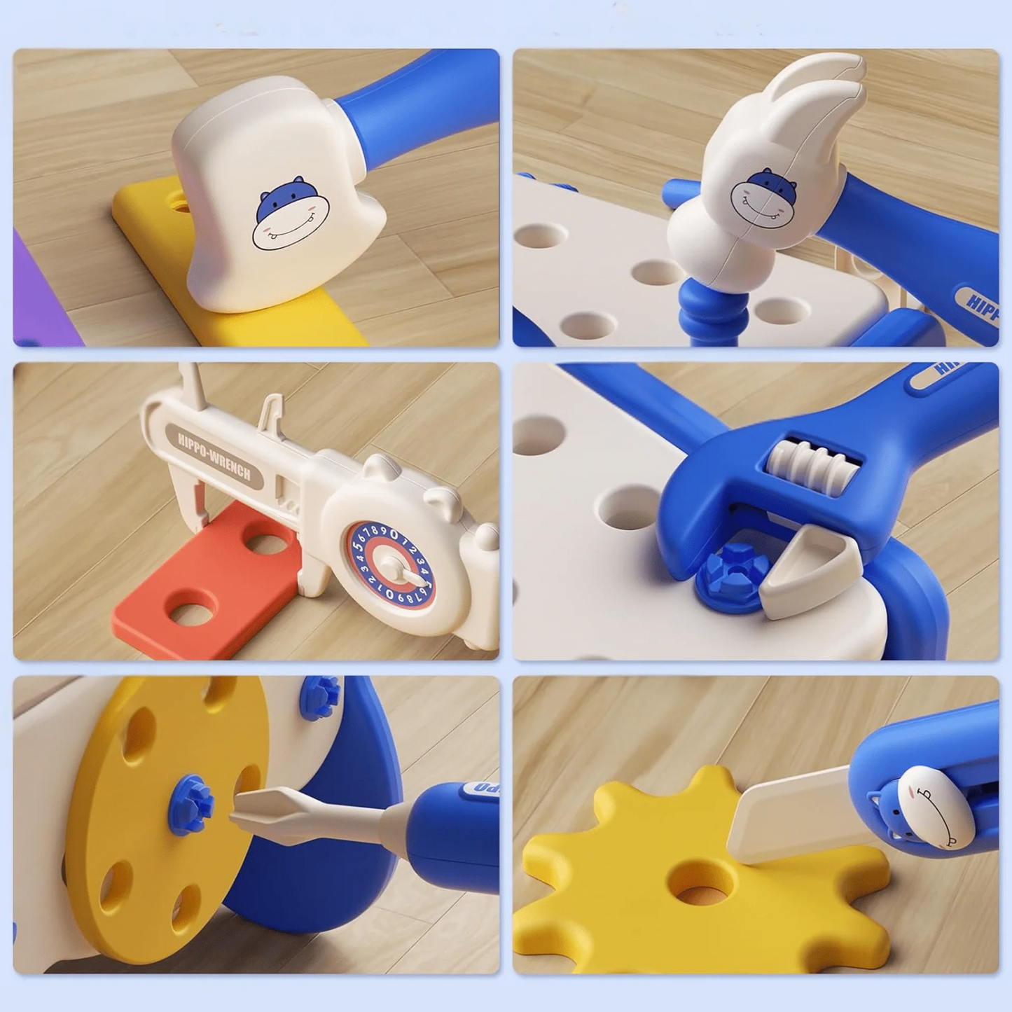 HippoBABY® Herramientas de Juguete Didácticas Para Niños X92pcs