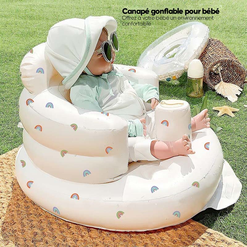 SILLÓN ERGONÓMICO INFLABLE PARA BEBÉS ★ BABYCHILL® Seguridad y comodidad garantizada