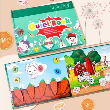 QuietBook® | LIBRO MONTESSORI PARA NIÑOS ★ Desarrolla habilidades de aprendizaje