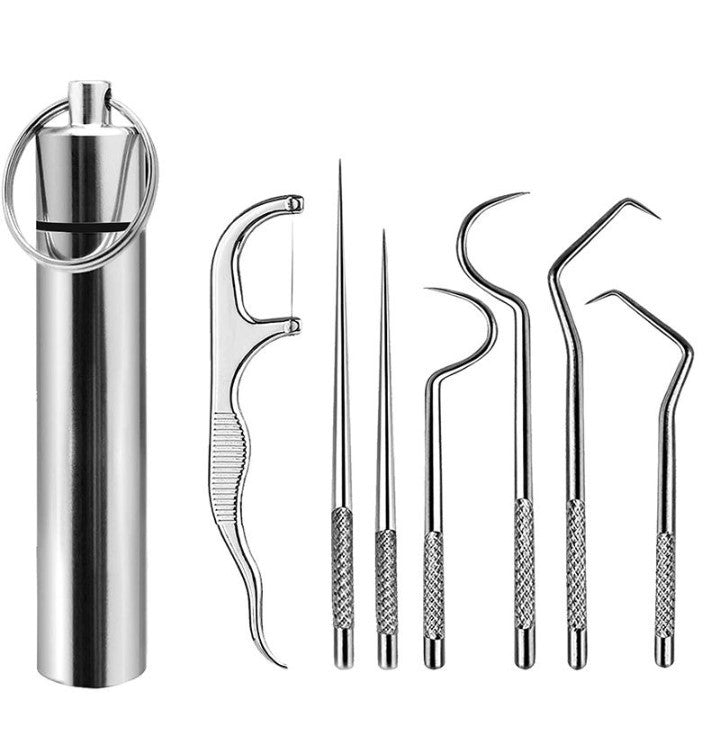 DentPro™ Set Palillos de Dientes de Acero Inoxidable