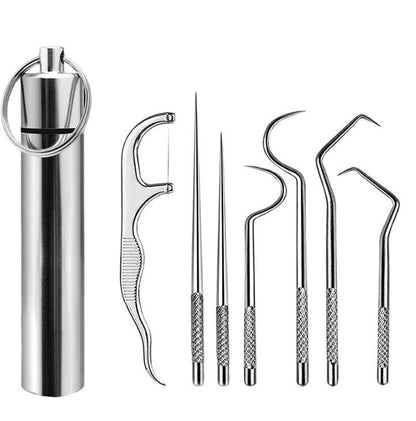 DentPro™ Set Palillos de Dientes de Acero Inoxidable