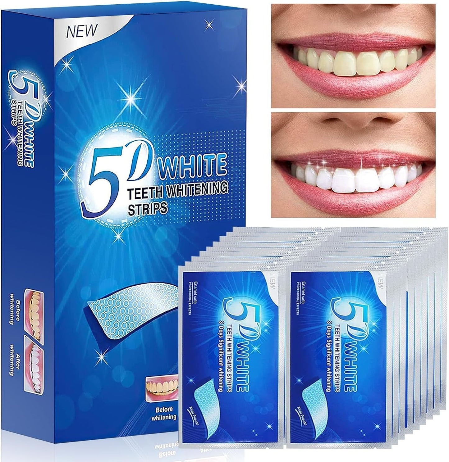 5D White® Tiras de Blanqueamiento Dental X14