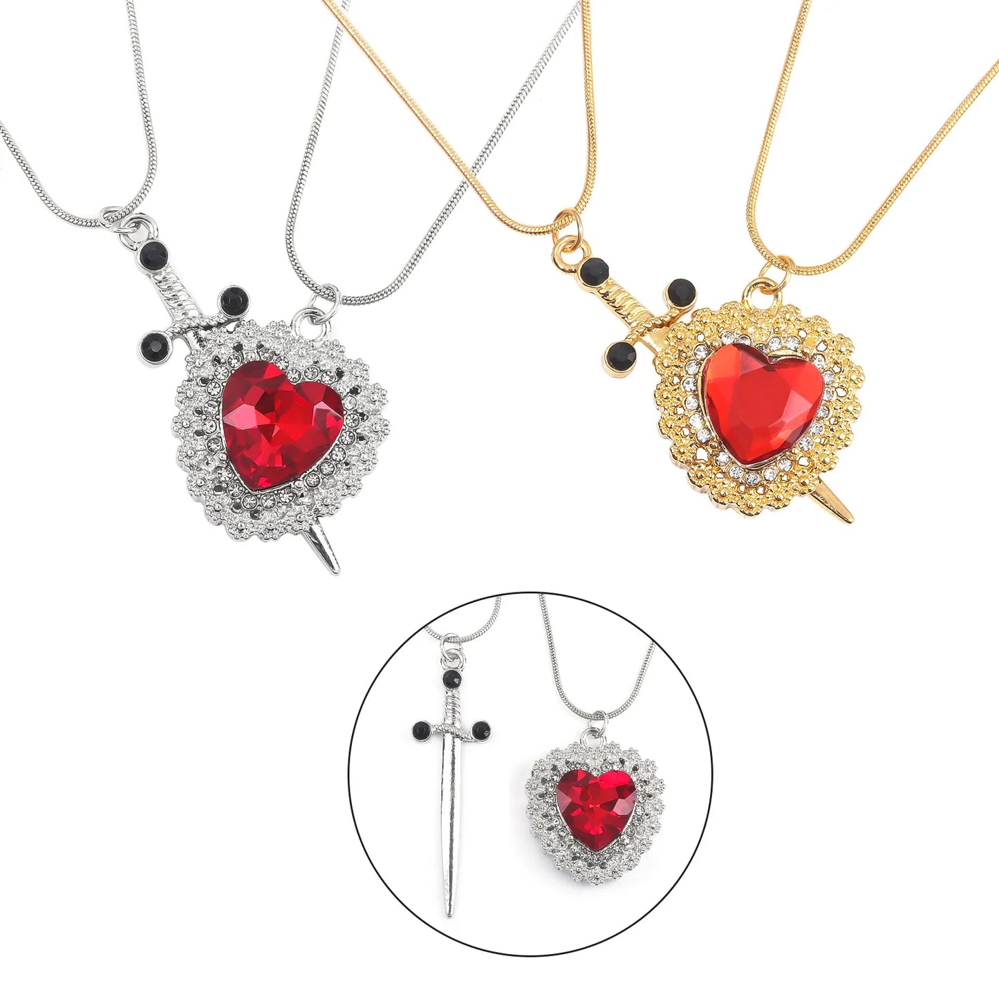 EverLove® Collar Para Parejas Corazón & Espada ★ Une vínculos inquebrantables