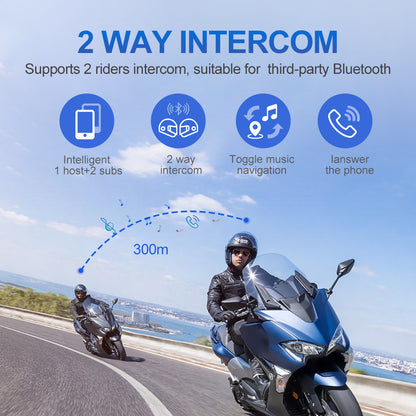 SonicRider® Intercomunicador Bluetooth Para Casco