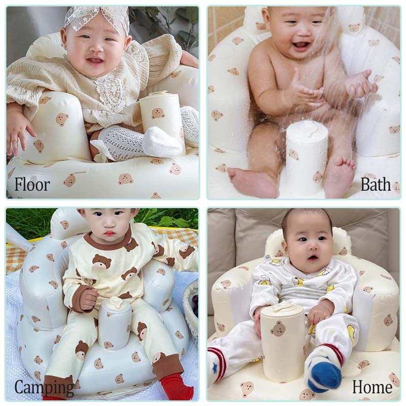 SILLÓN ERGONÓMICO INFLABLE PARA BEBÉS ★ BABYCHILL® Seguridad y comodidad garantizada