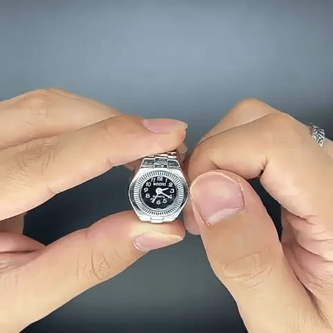 ANILLO UNISEX CON MINI RELOJ INTEGRADO® Elegante diseño vintage