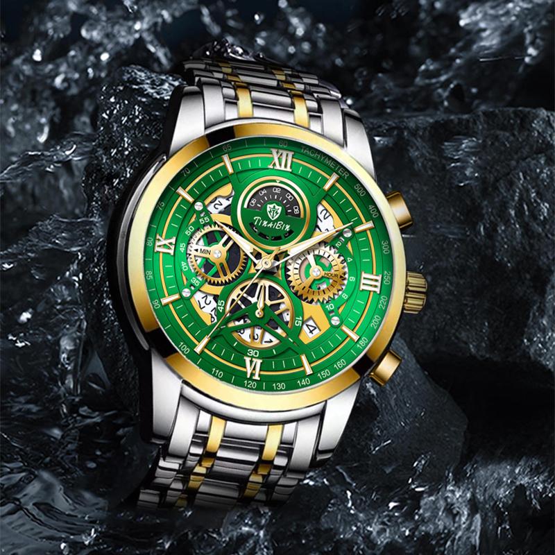 RoyalGreen® Reloj Suizo de Lujo Oro Verde