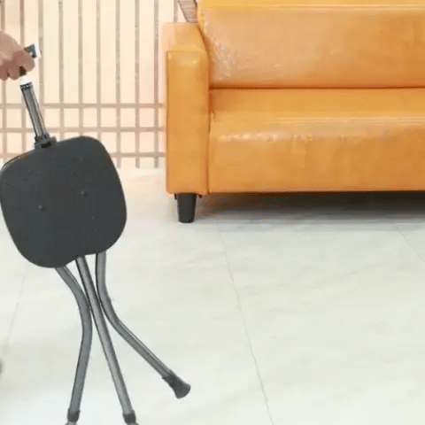 Secure-Sit® | BASTÓN PLEGABLE CONVERTIBLE EN SILLA ★ Ideal para adultos mayores.