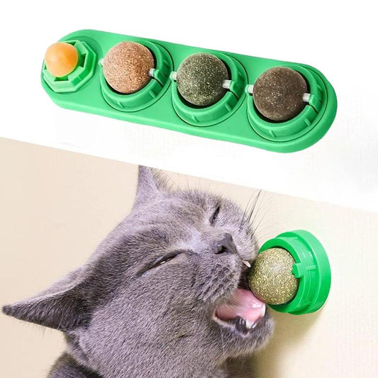 CatnipBalls™ | BOLAS DE HIERBA GATERA X4 ★ Mejora la digestión, la salud bucal y emocional de tu gato