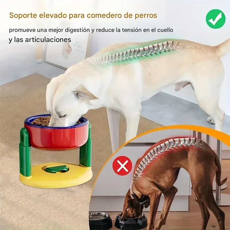 Ergo-Bowl™ COMEDERO ELEVADO PARA MASCOTAS ★ Graduable y ergonómico