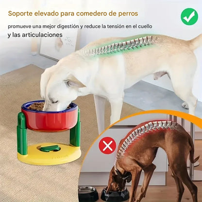 Ergo-Bowl™ COMEDERO ELEVADO PARA MASCOTAS ★ Graduable y ergonómico