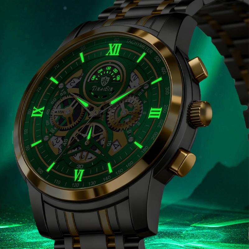RoyalGreen® Reloj Suizo de Lujo Oro Verde