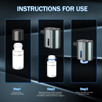 AutoZen™ Difusor de Aroma Minimalista Para Carro + 3 Aceites