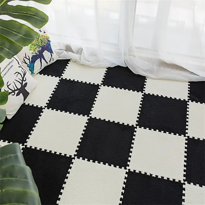 CozyPuzzle™ | ALFOMBRILLA MODULAR  ROMPECABEZAS X10 PIEZAS ★ Felpa suave & fácil de lavar