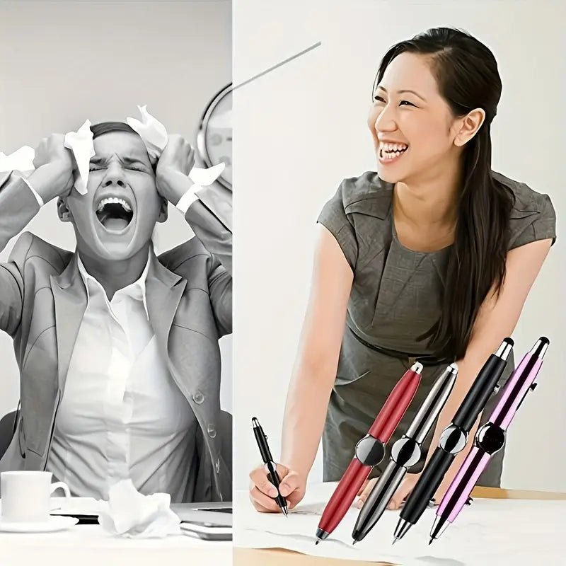 Spinner Pen® Bolígrafo Giroscópico Antiestrés 3 en 1