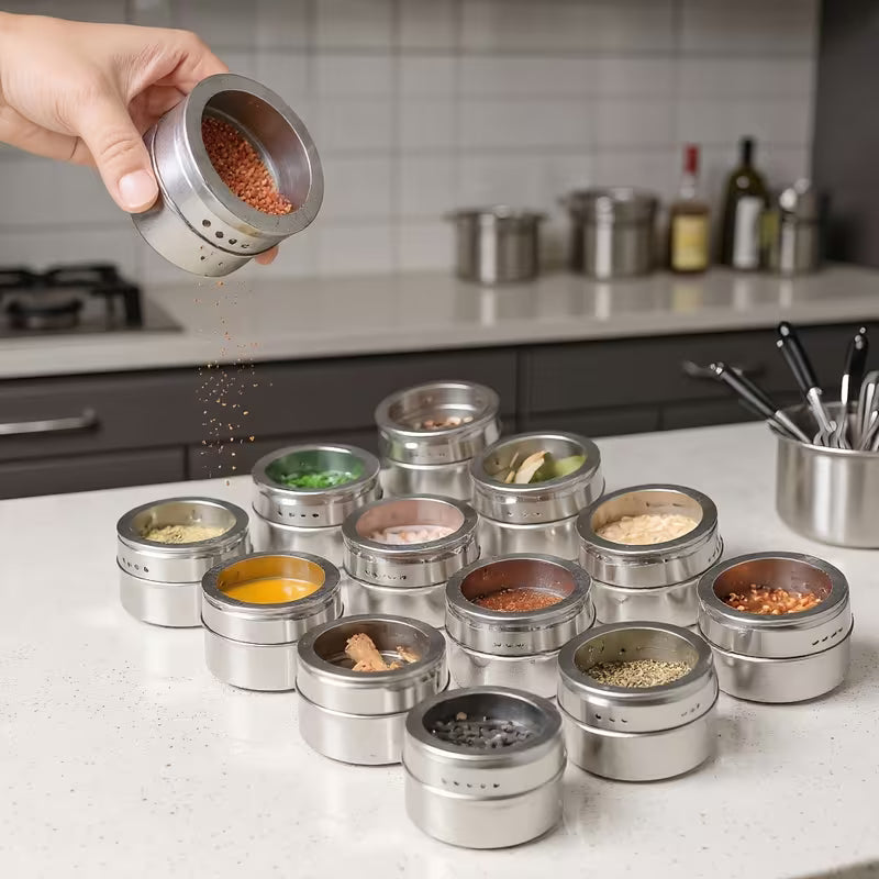 MagnetChef™ Tarros Magnéticos Para Especias X6