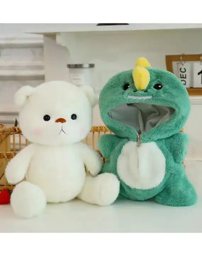 OSO DE PELUCHE CON DISFRÁZ DE DINOSAURIO® Hermoso regalo especial