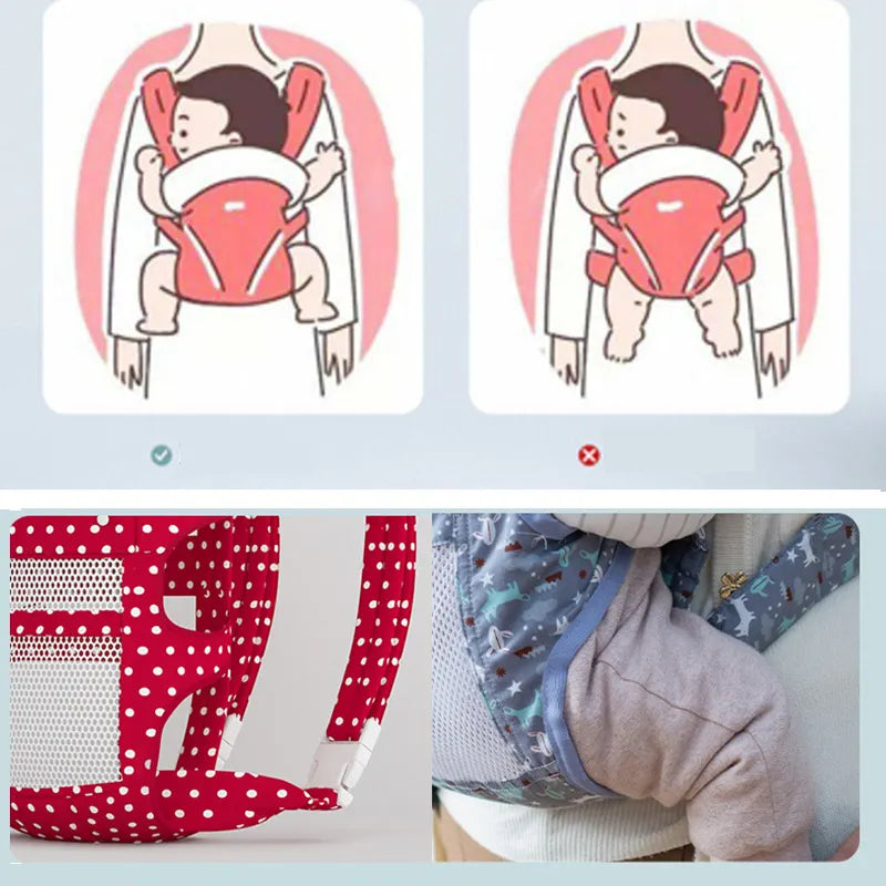 Pocket-Baby® | PORTABEBÉS 4 EN 1 CON CARGADERAS ★ Ideal para bebés de 0 a 36 meses