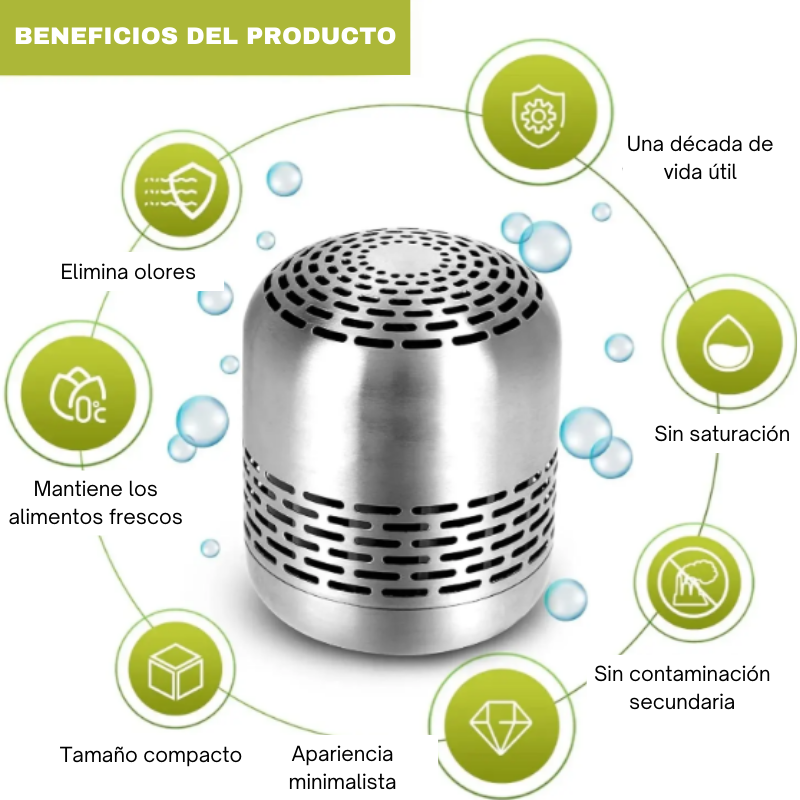 DESODORANTE PARA LA NEVERA ★ PUREFRESH® Elimina olores y evita la transferencia de sabores