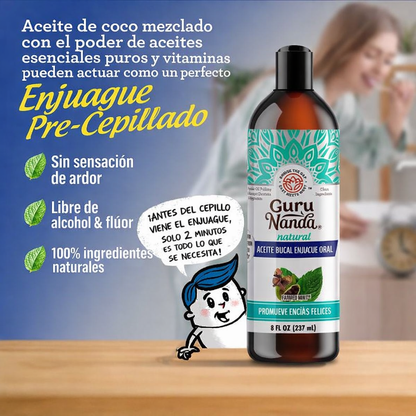 FreshMint™ Enjuague Bucal + Raspa Lengua + Cepillo de dientes