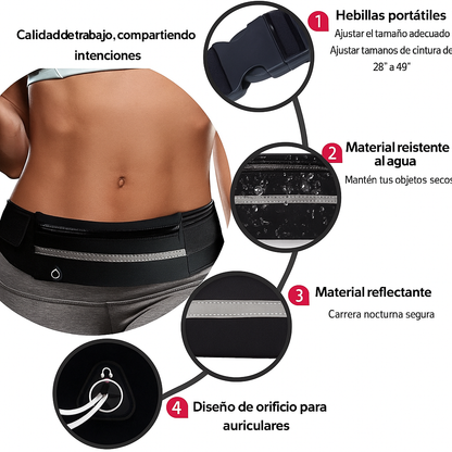 FlexRun® Riñonera Reflectante Unisex Para Correr