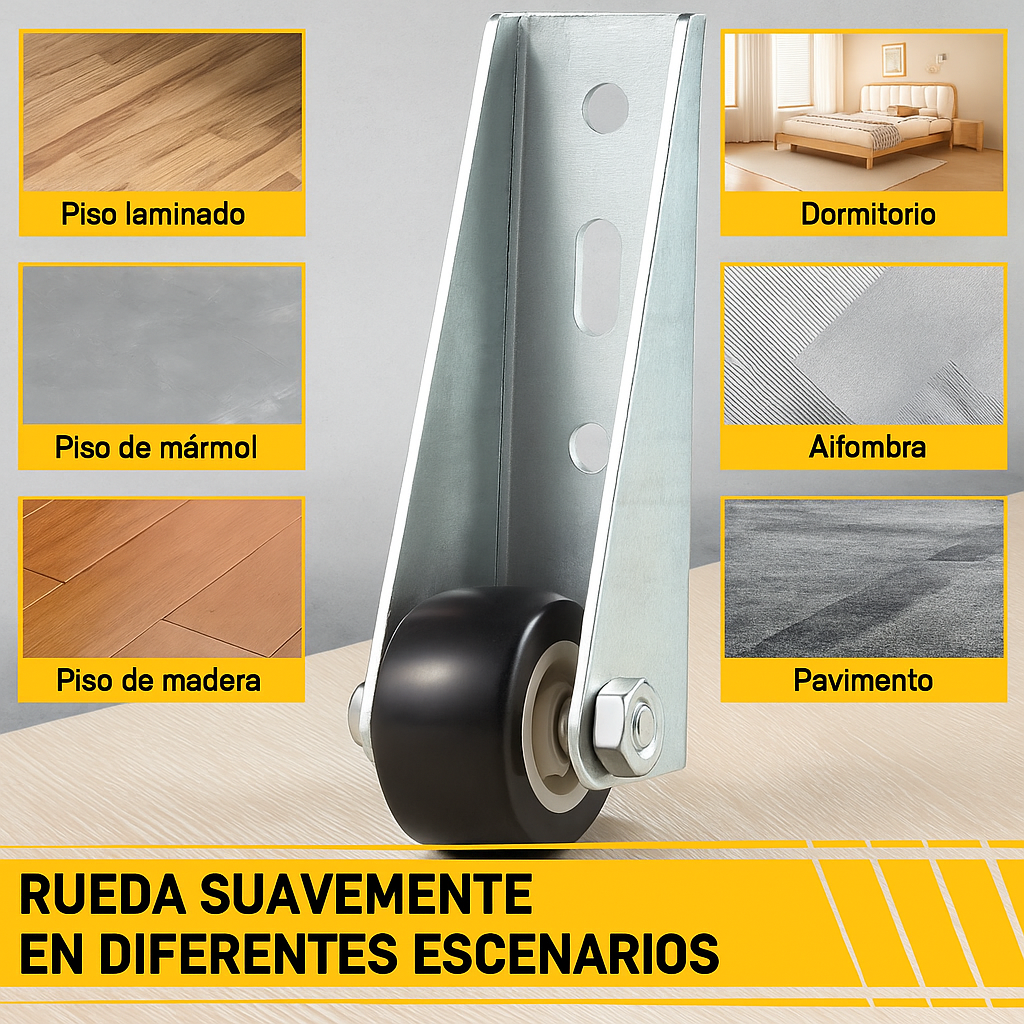 MicroRise™ Mini Ruedas para Muebles, Puertas, Mesas y Más X4