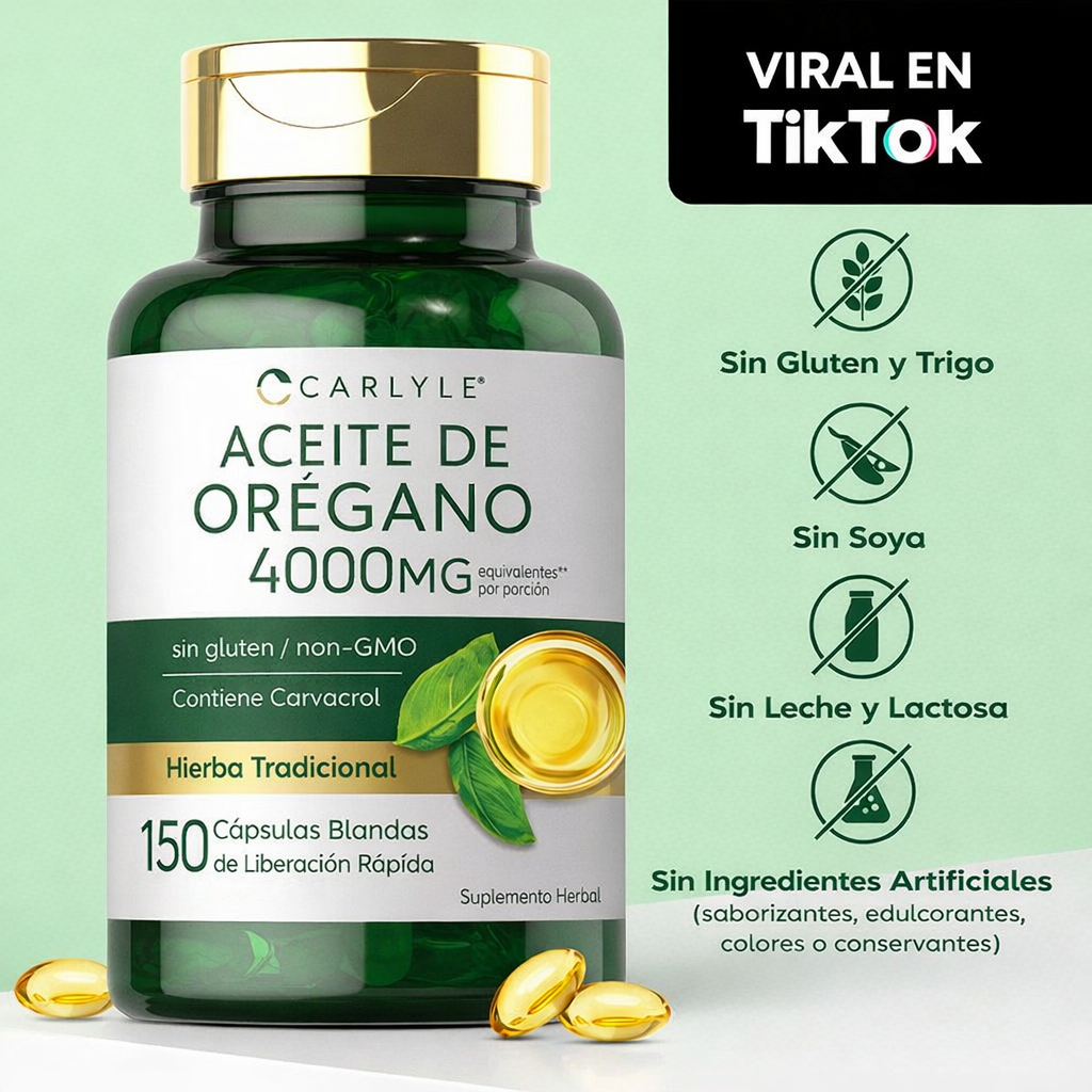 VitalHerb™ Cápsulas de Aceite de Orégano x150