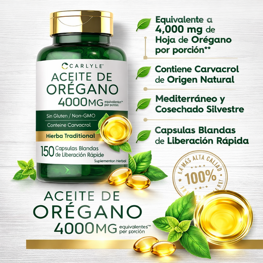 VitalHerb™ Cápsulas de Aceite de Orégano x150