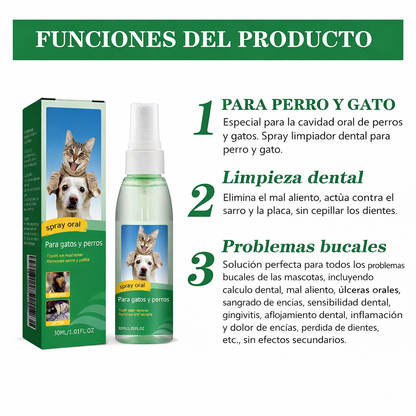 PawFresh™ Spray De Limpieza Bucal Para Perros y Gatos