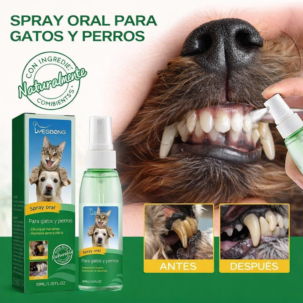 PawFresh™ Spray De Limpieza Bucal Para Perros y Gatos