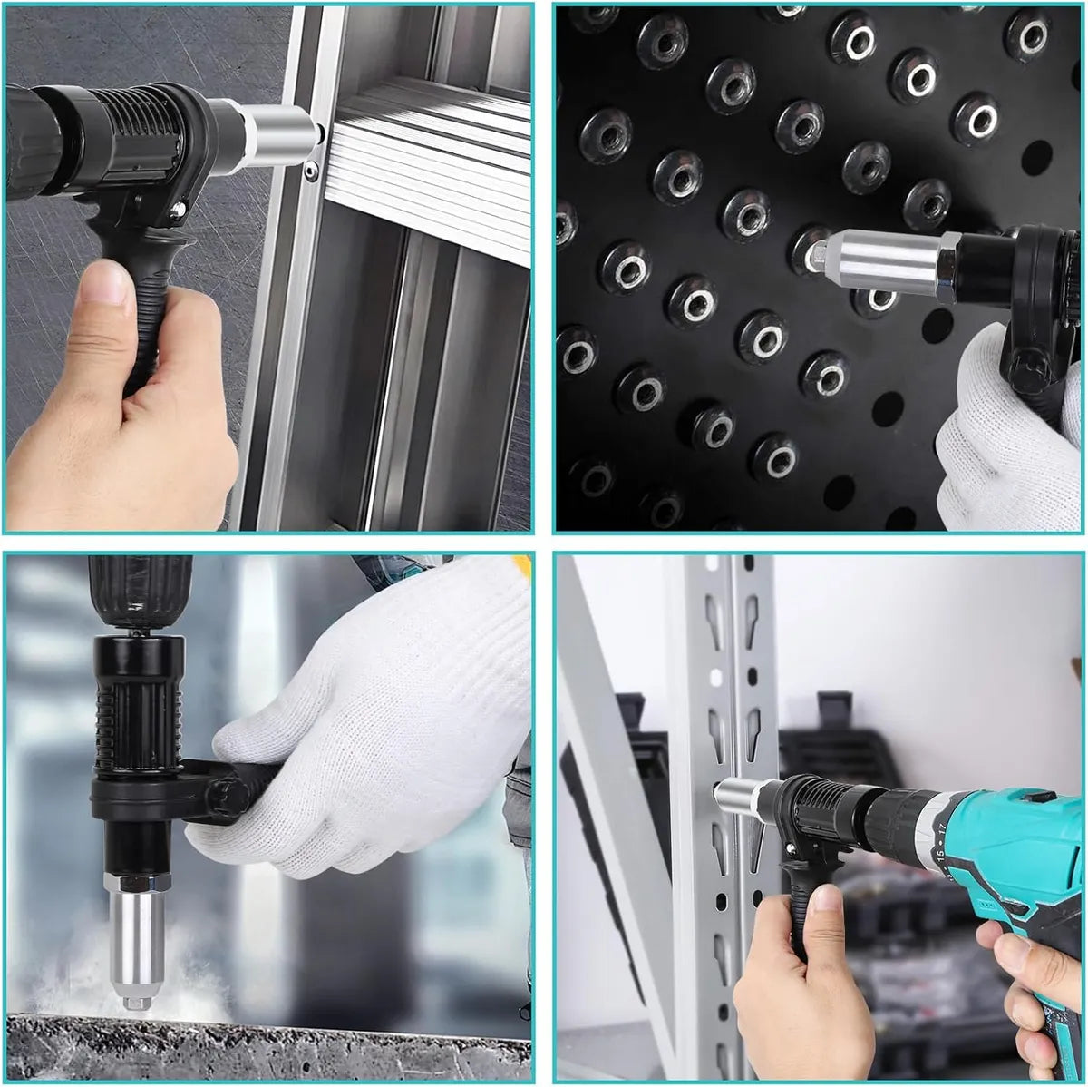 RivetX™ Kit Pistola Remachadora Adaptable a Taladro