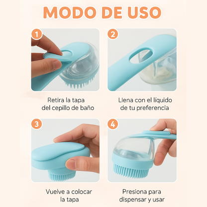 BubblePro™ Cepillo De Baño Para Mascotas 2 en 1