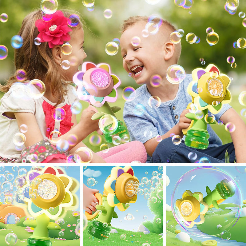 DIVERTIDA MÁQUINA GIRASOL PARA CREAR BURBUJAS ★ BUBBLE TOY®
