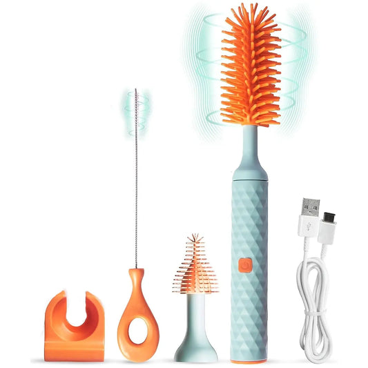 BottleBrush™ | KIT LIMPIADOR ELÉCTRICO RECARGABLE ★ Para Teteros, Botellas y más...