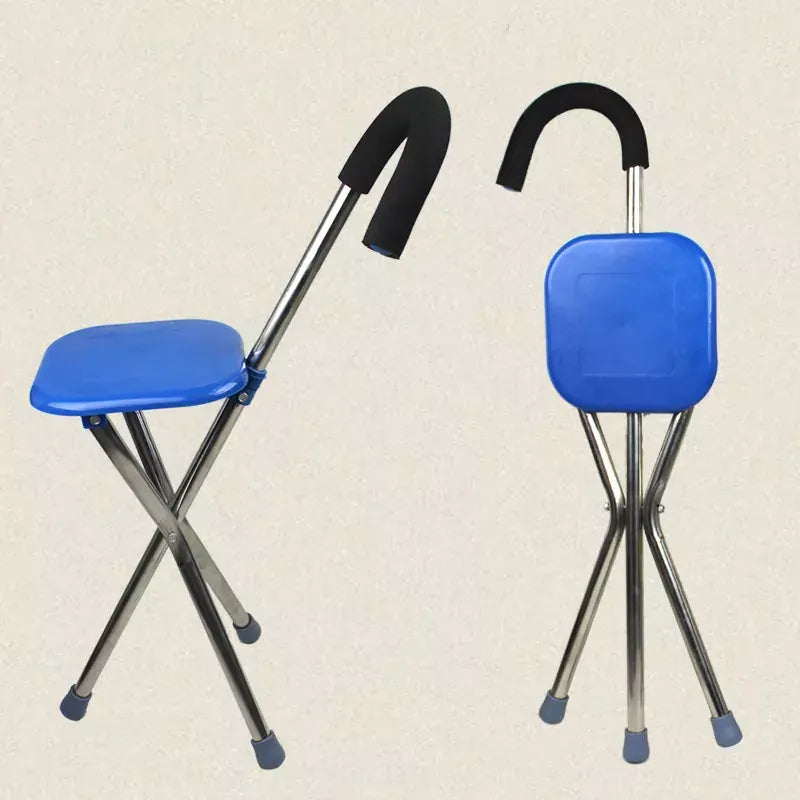 Secure-Sit® | BASTÓN PLEGABLE CONVERTIBLE EN SILLA ★ Ideal para adultos mayores.