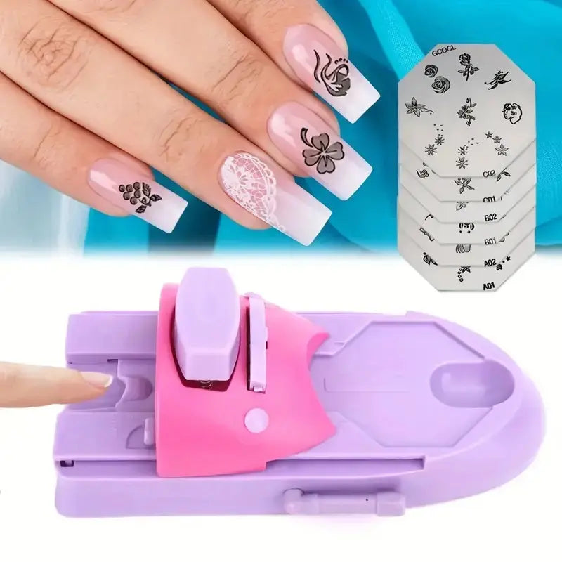 MÁQUINA PARA ESTAMPAR DISEÑOS DE UÑAS® Resultados profesionales en segundos