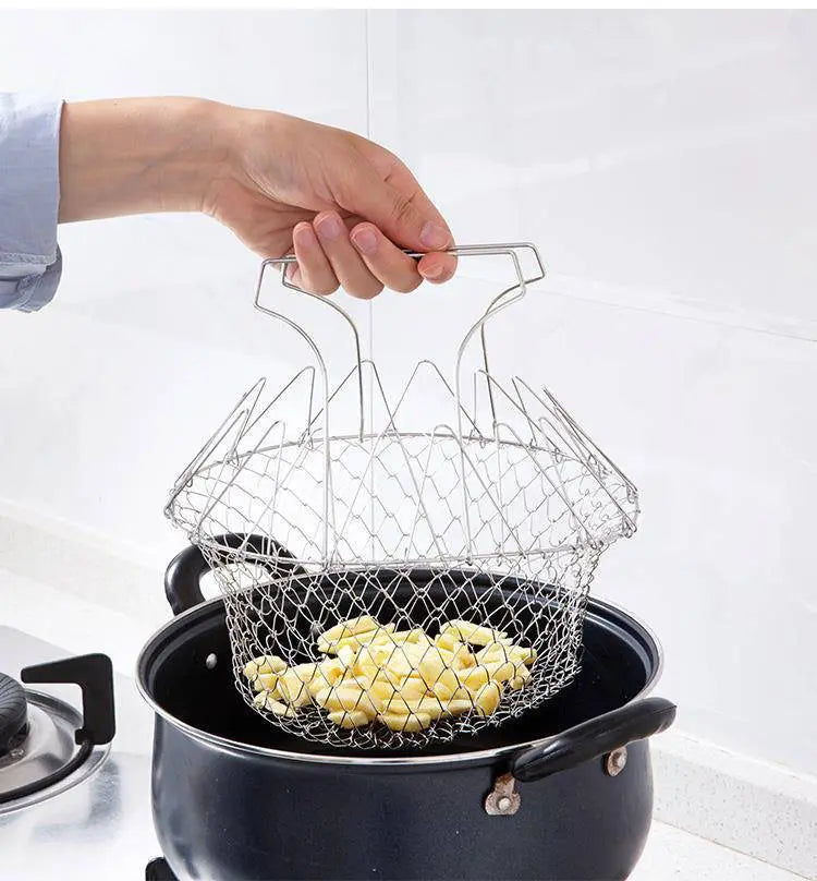 CESTA PLEGABLE PARA FREIR ALIMENTOS ★ FLEXICHEF™ X2 PIEZAS