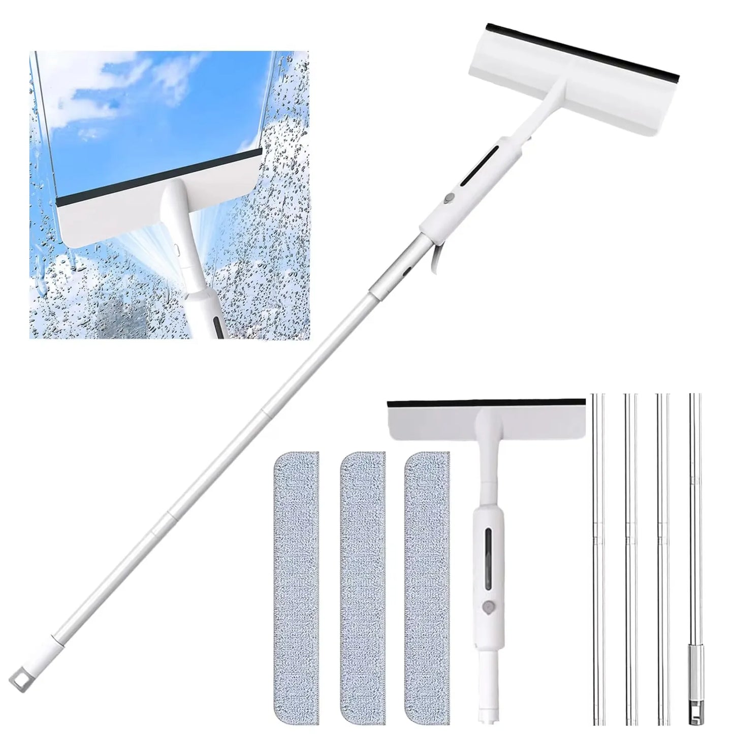 LIMPIA VIDRIOS MULTIFUNCIONAL 3 EN 1 CON SPRAY ★ CrystalClear™