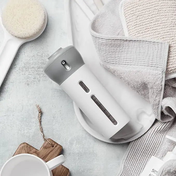 Quad-Dispense™ | BOTELLA DE VIAJE 4 EN 1 ★ Ideal para shampoo, crema, skin care y más...