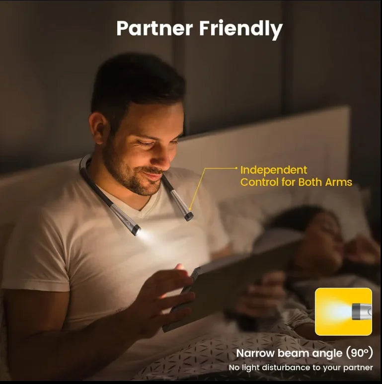 Flexi-Light™ | LUCES LED DIADEMA DE CUELLO PARA LEER ★ Tecnología LED para Lectores Nocturnos